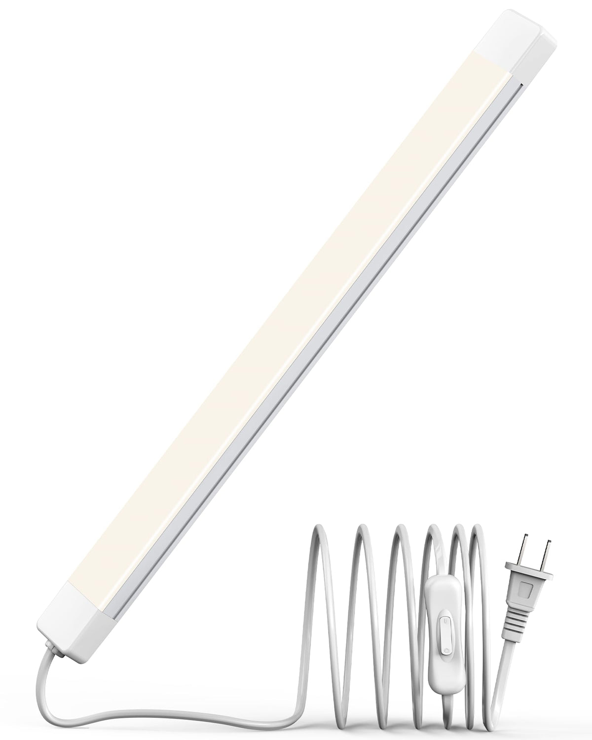 ASOKO 16-inch under cabinet light; bright 4500K daylight white for kitchen counter visibility.