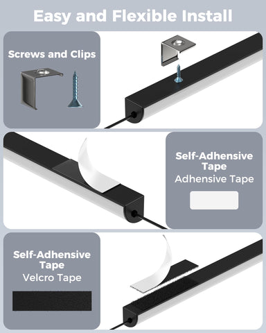 ASOKO concealed lighting with 20 inch cord hides wiring while delivering full 360 degree coverage.