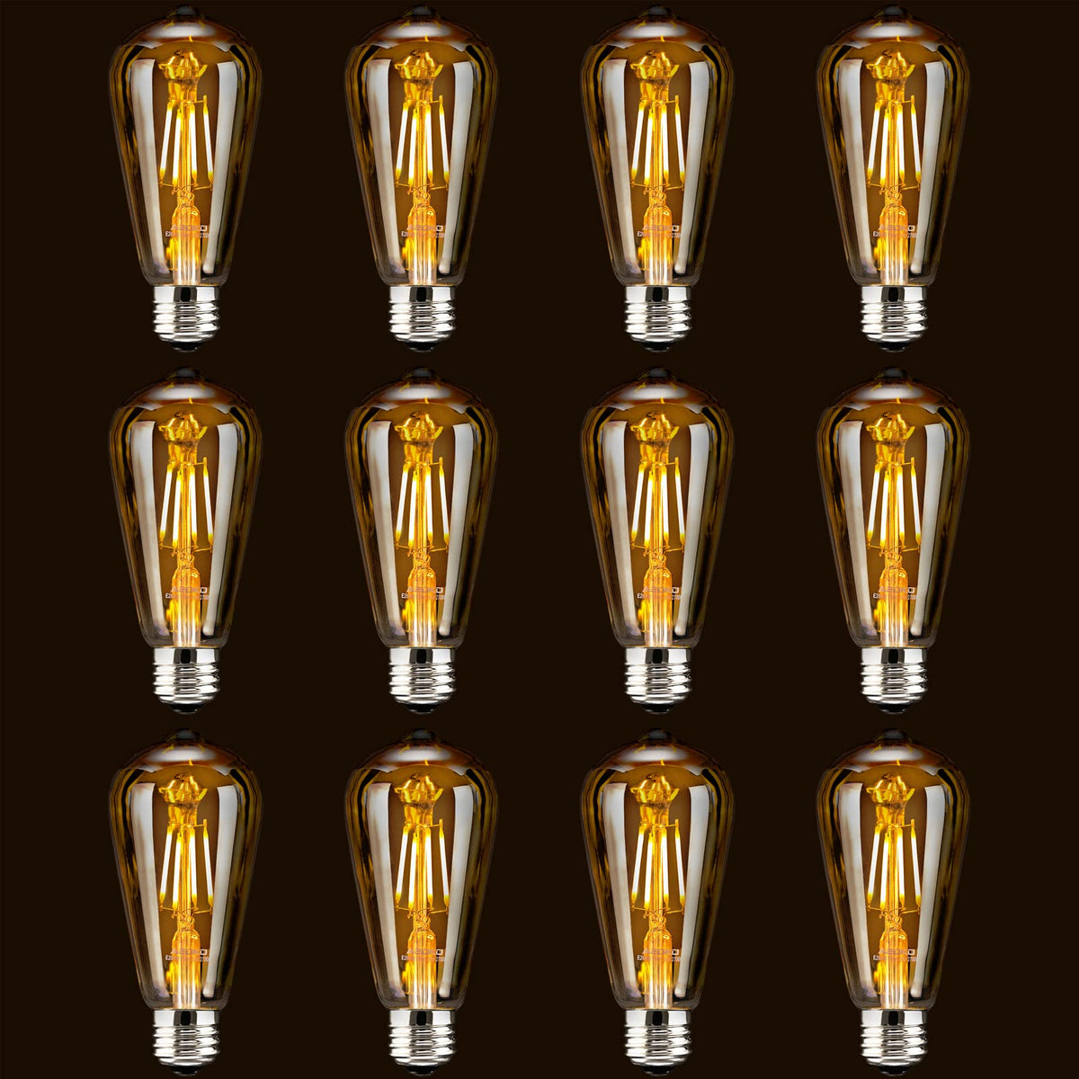 ASOKO LED dimmable Edison amber glass bulb for warm ambient lighting