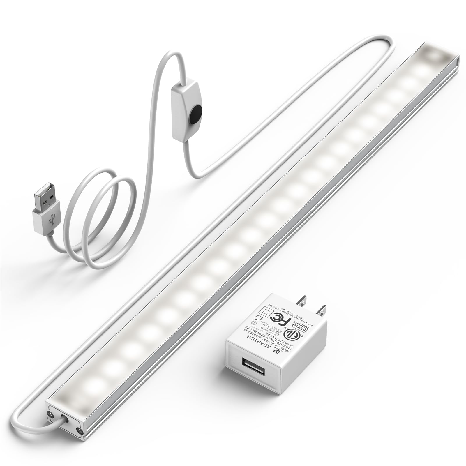 ASOKO under cabinet LED light bar front view for bright kitchen illumination