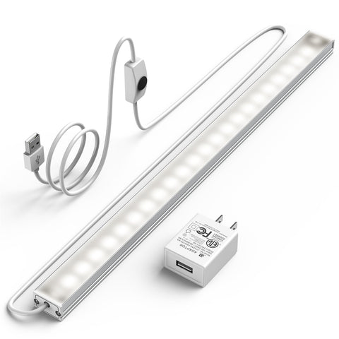 ASOKO under cabinet LED light bar front view for bright kitchen illumination