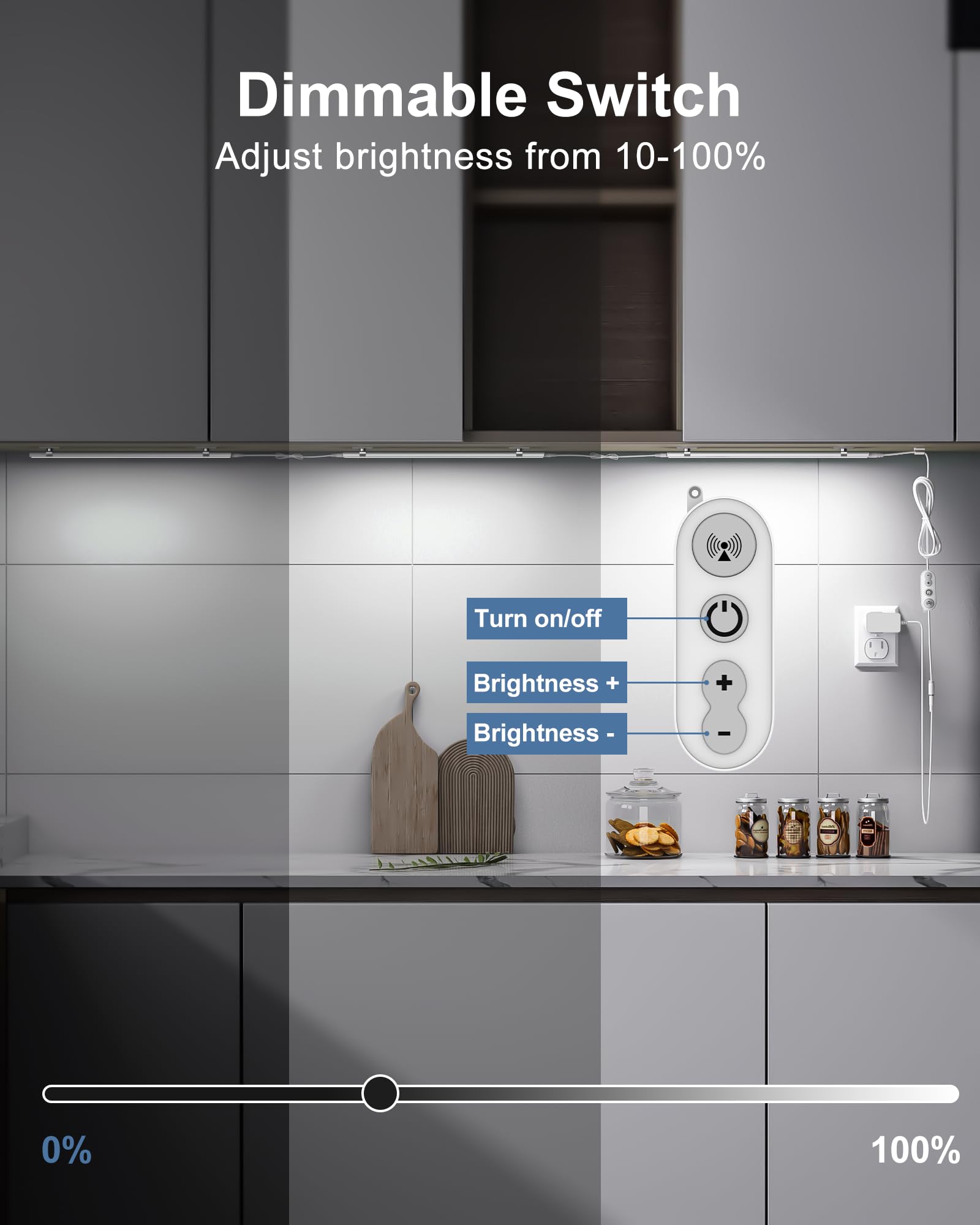ASOKO UNO-LK 4500K dimmable light brightness adjustment in use