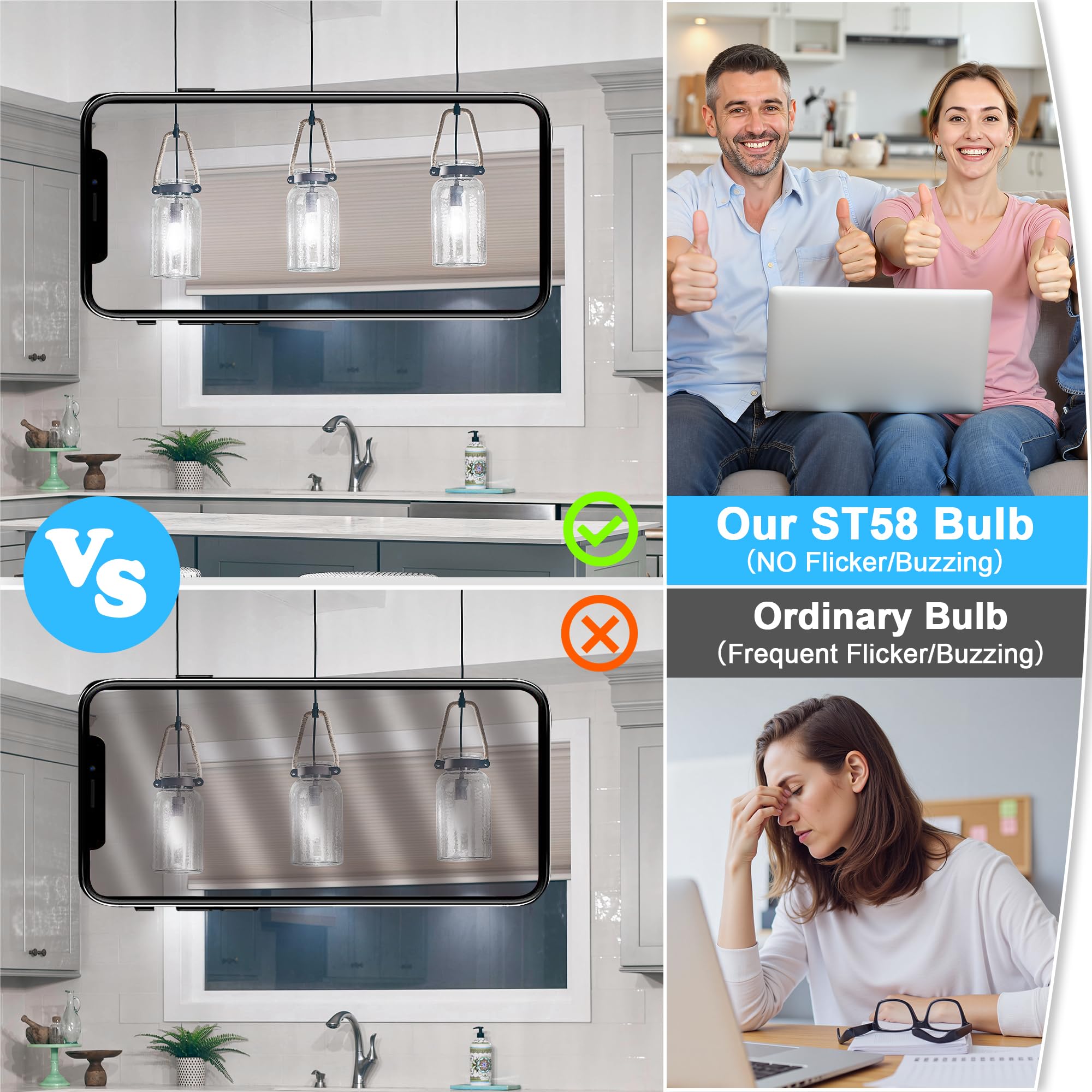 ASOMST energy-saving LED Edison bulb reduces power usage