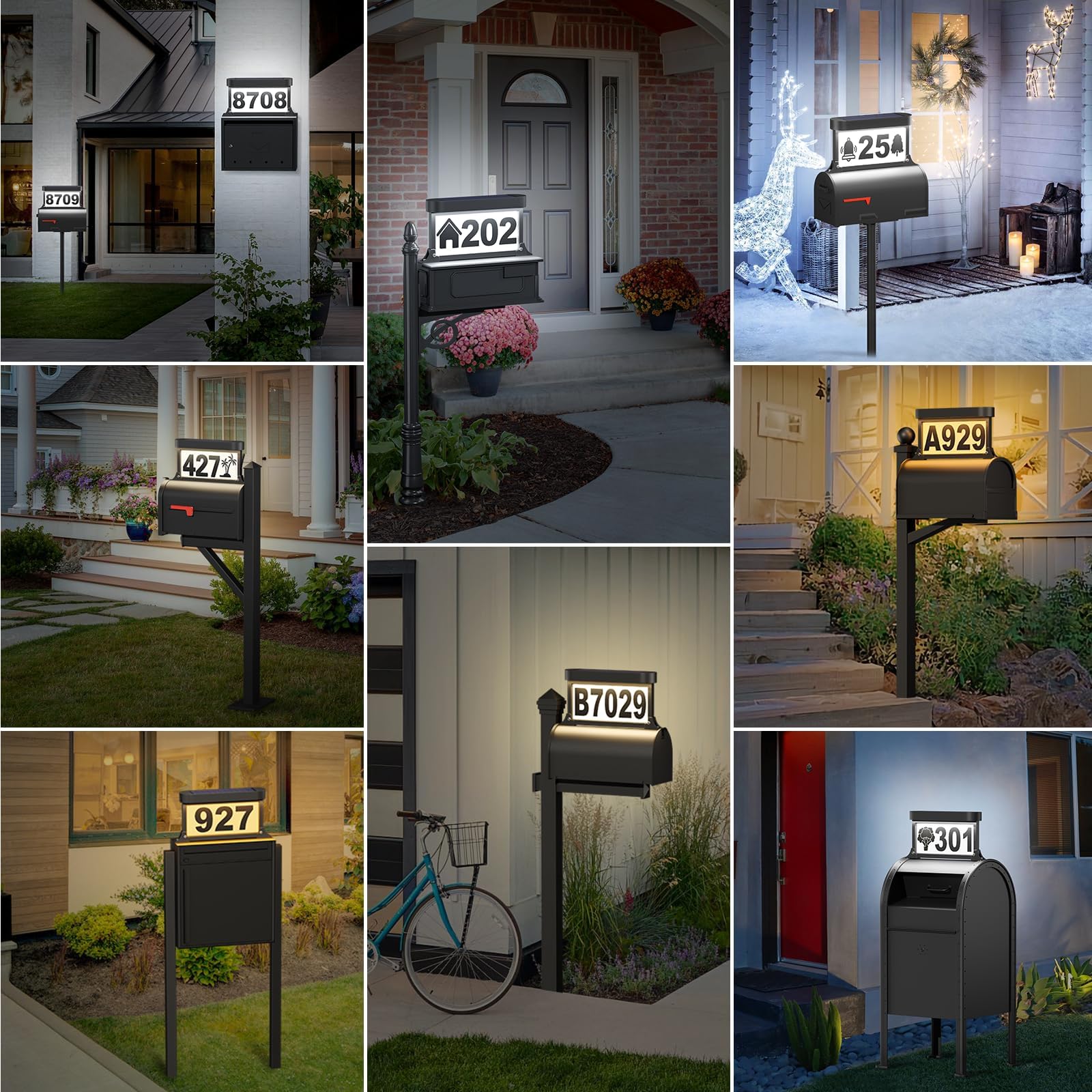 ASOMST solar address sign 32 LEDs for efficient brightness