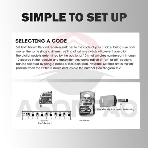 10-year warranty badge on ASONPAO remote for long-term reassurance