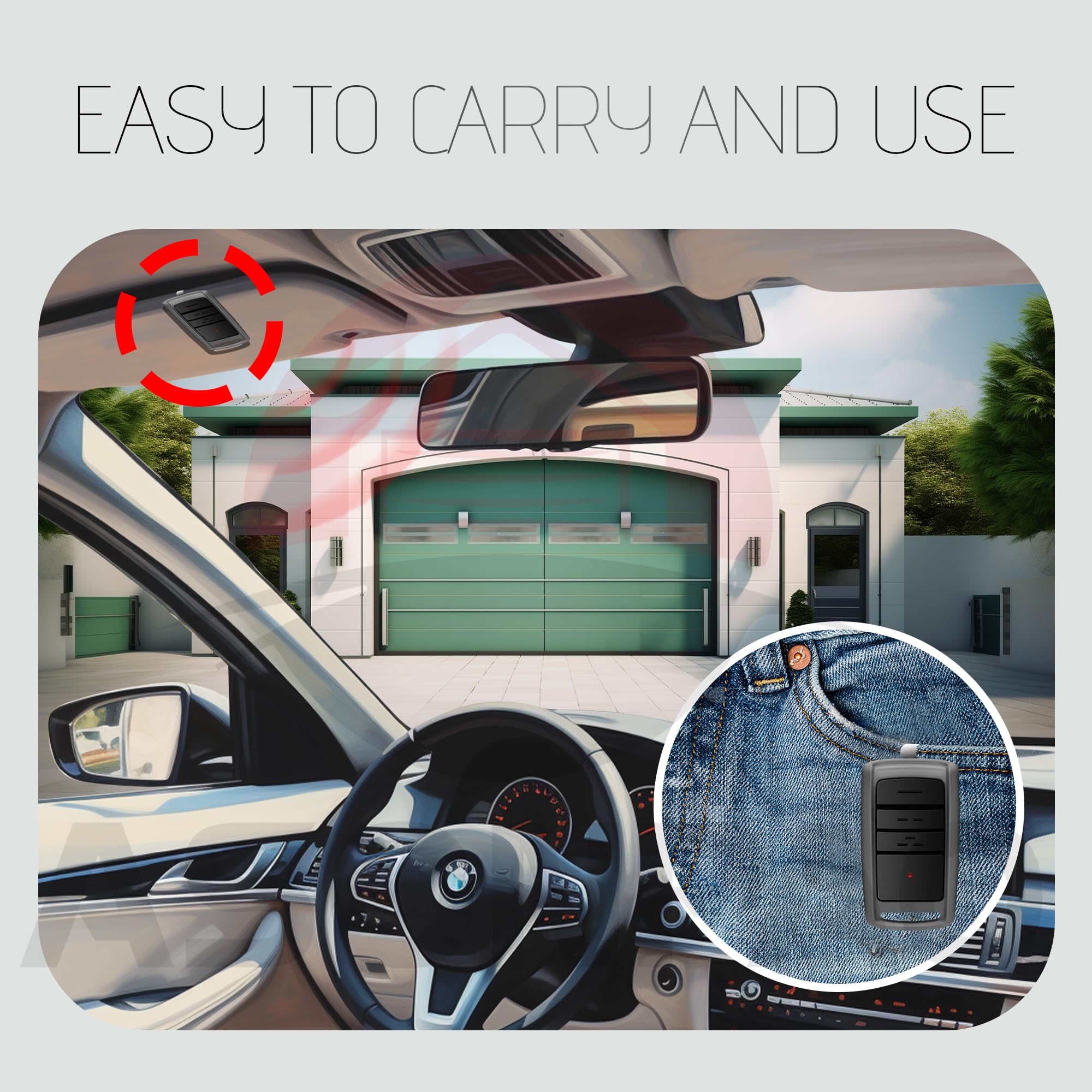 ASONPAO 164-foot control range for convenient access from driveway