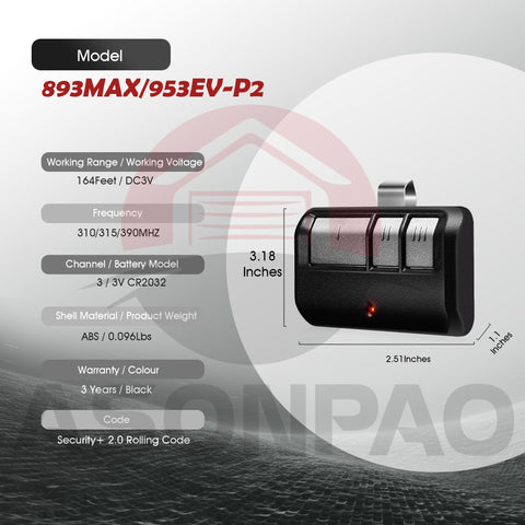 ASONPAO 2X 893Max remote long-lasting 240mAh battery life.