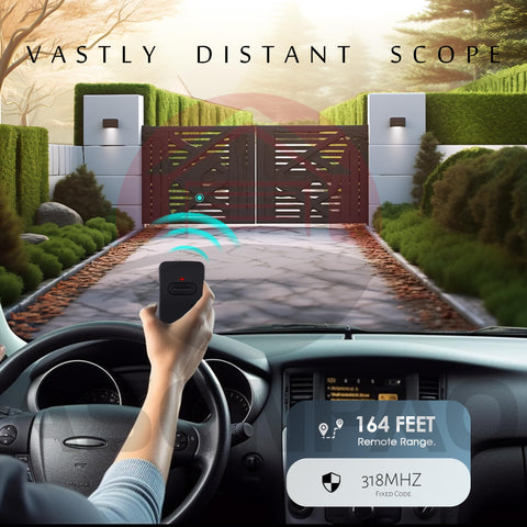 ASSONPAO 318MHz fixed-code security adds anti-theft protection.