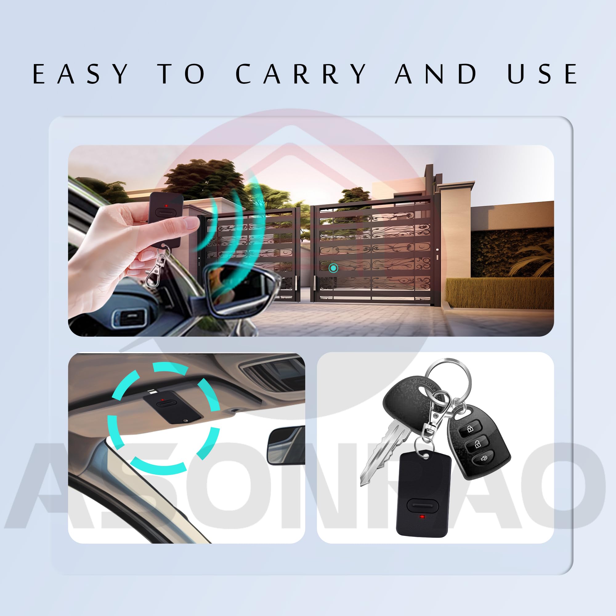 ASSONPAO easy-pairing remote offers up to 164 ft range.