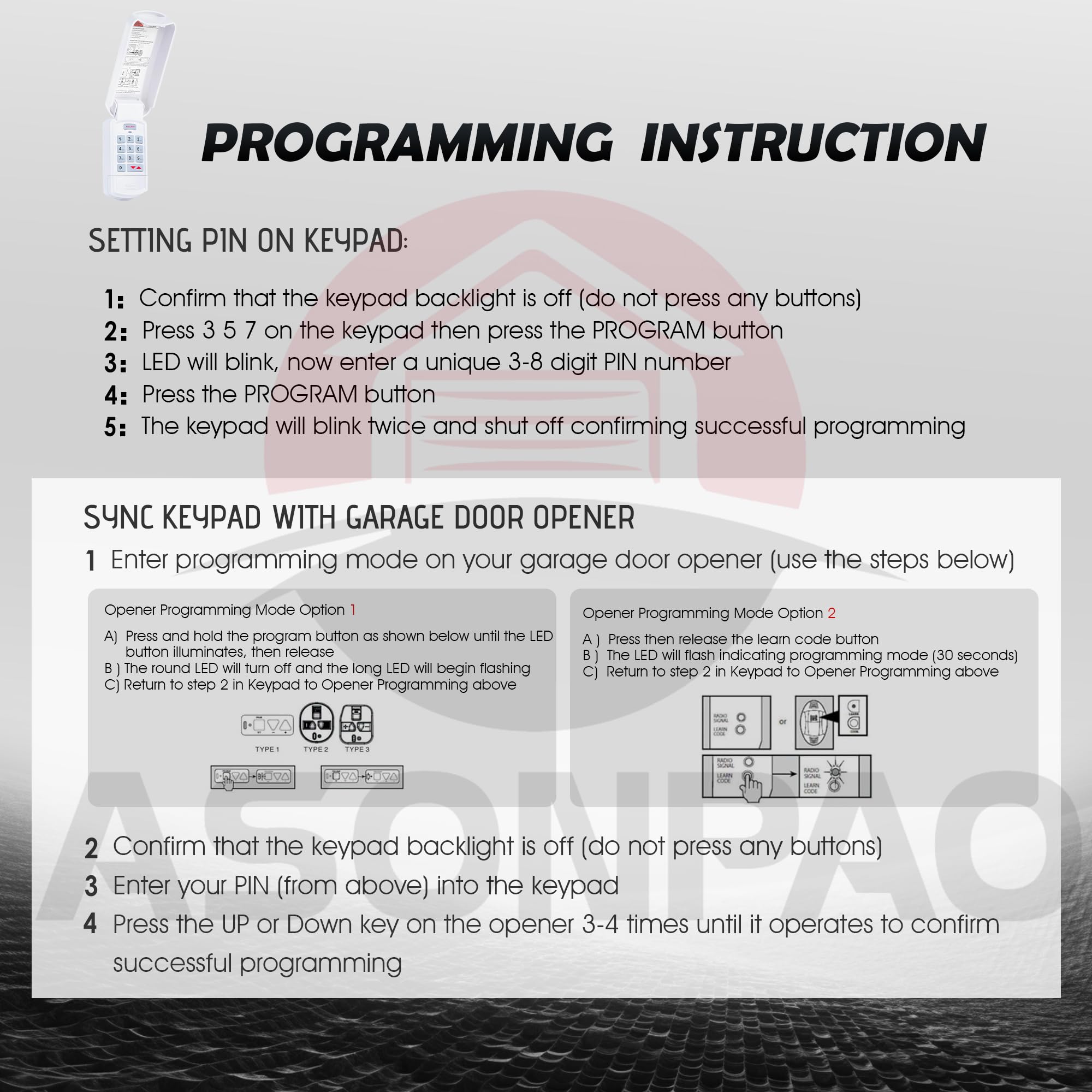 ASONPAO Genie GK-BX installation guide for quick setup