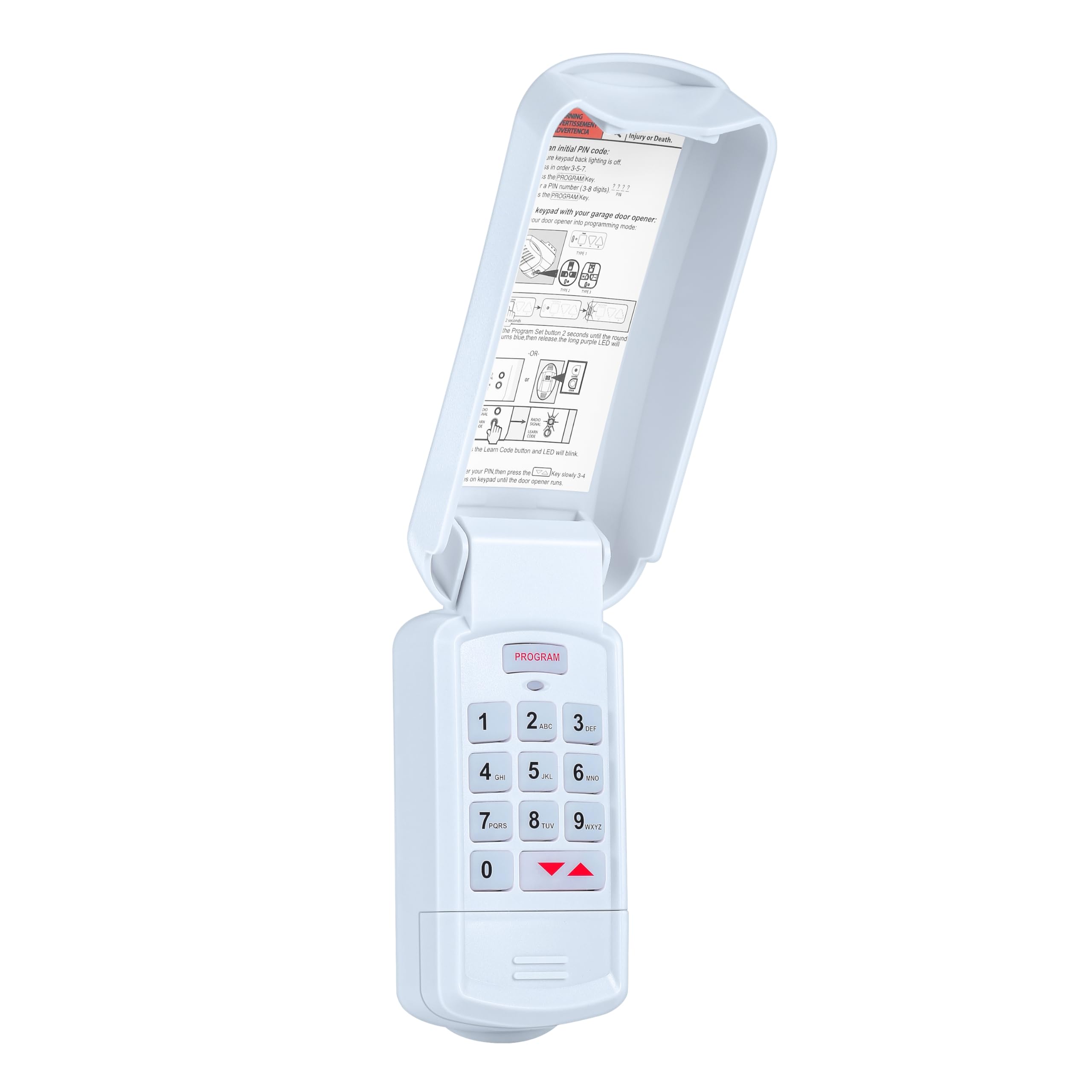 ASONPAO Genie keypad front view for easy wireless garage access