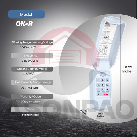 ASONPAO Genie keypad in-use for everyday garage entry