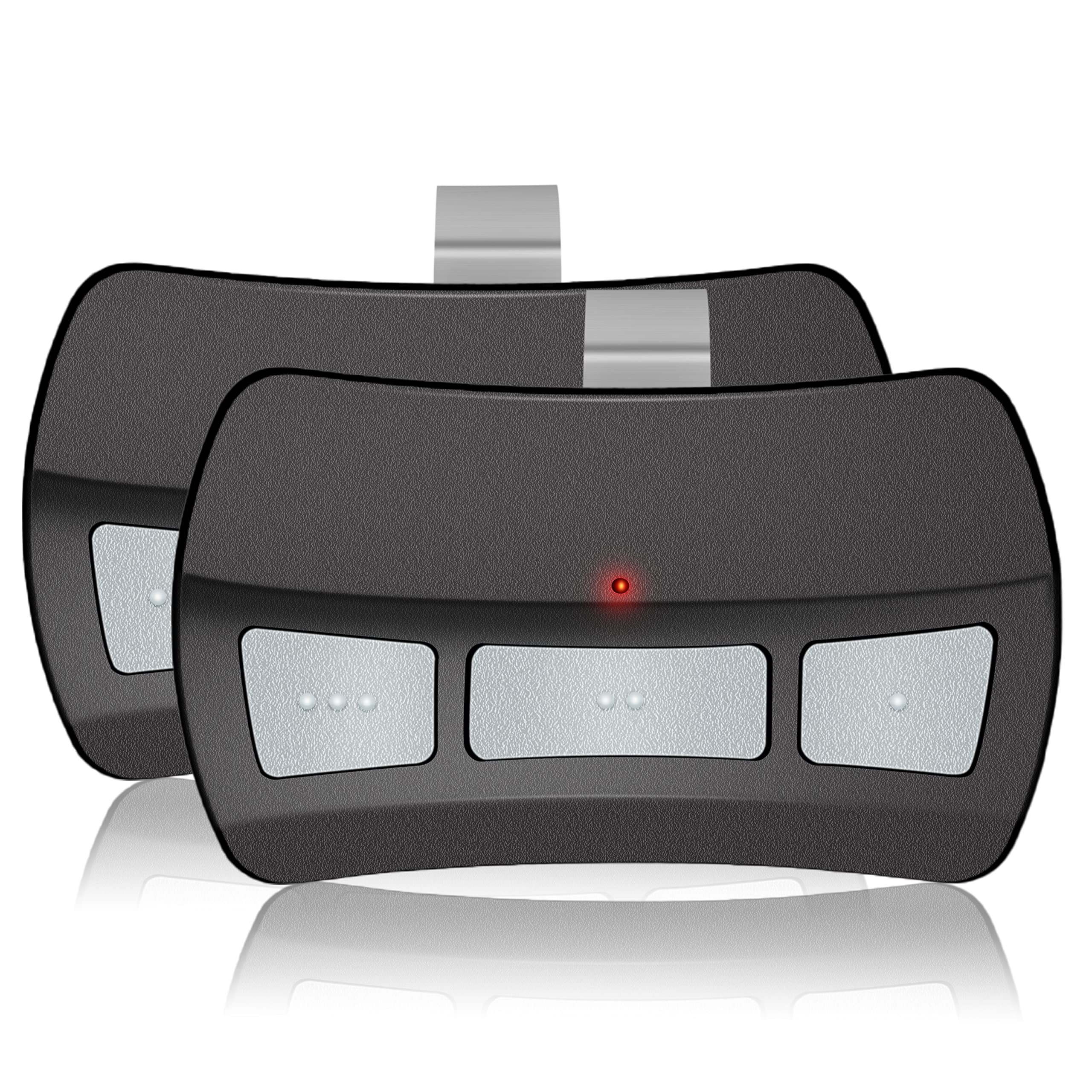 ASONPAO Genie remote front view with universal compatibility for 1997–present openers.