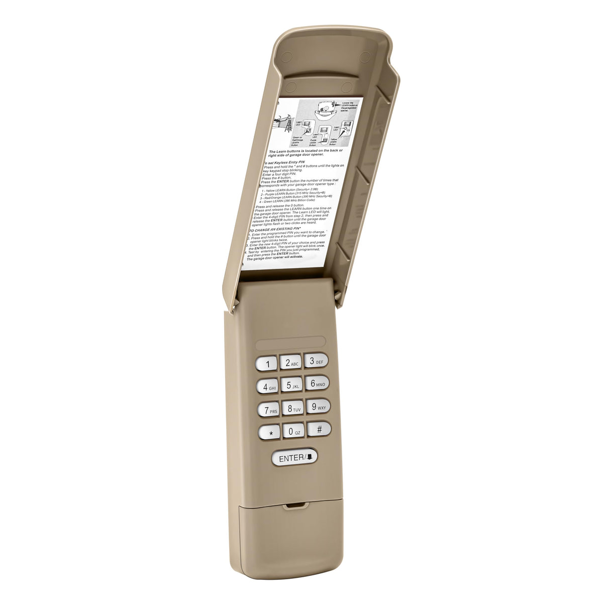 ASONPAO LiftMaster keypad front view for quick garage entry