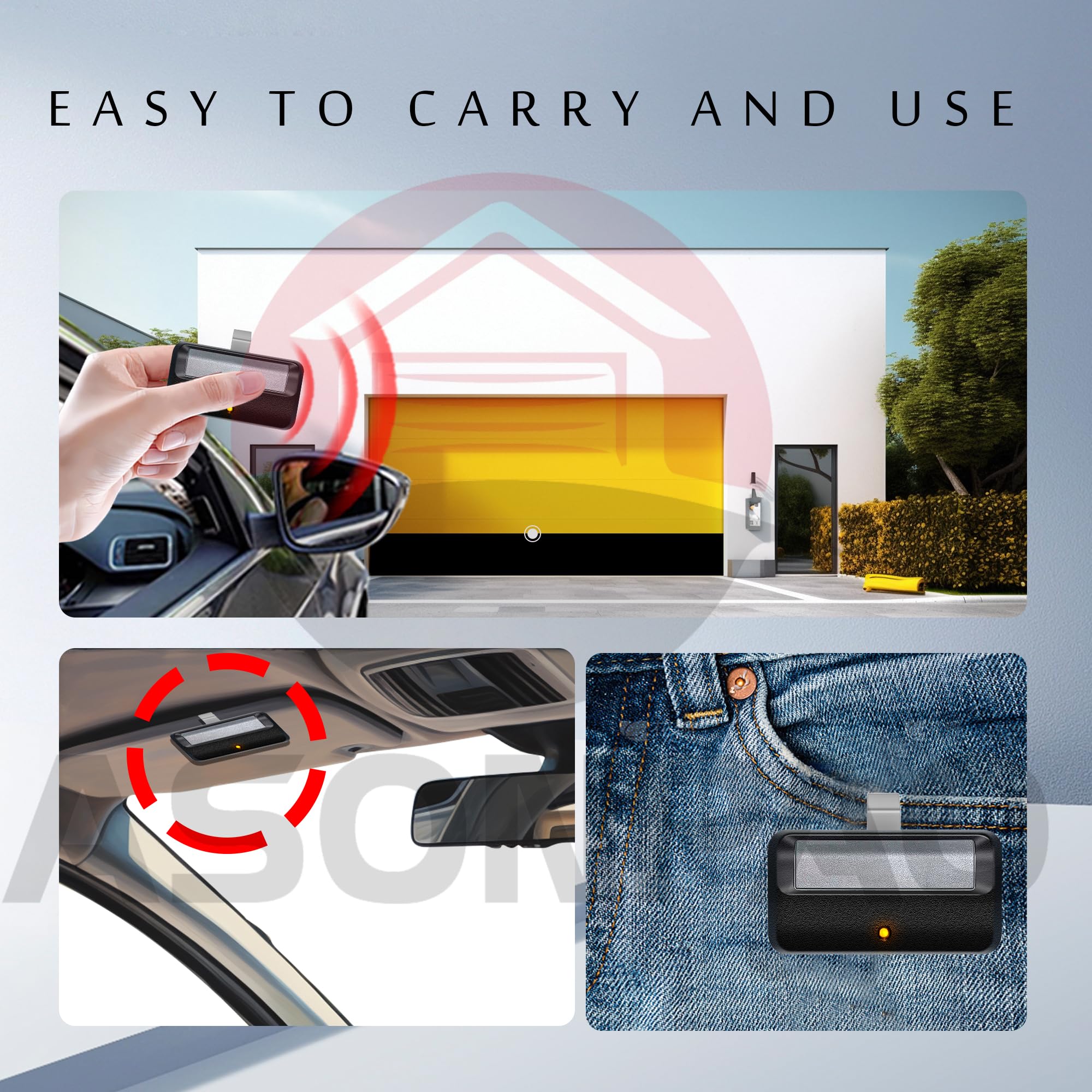 ASONPAO LiftMaster 891LM remote battery inside for longevity