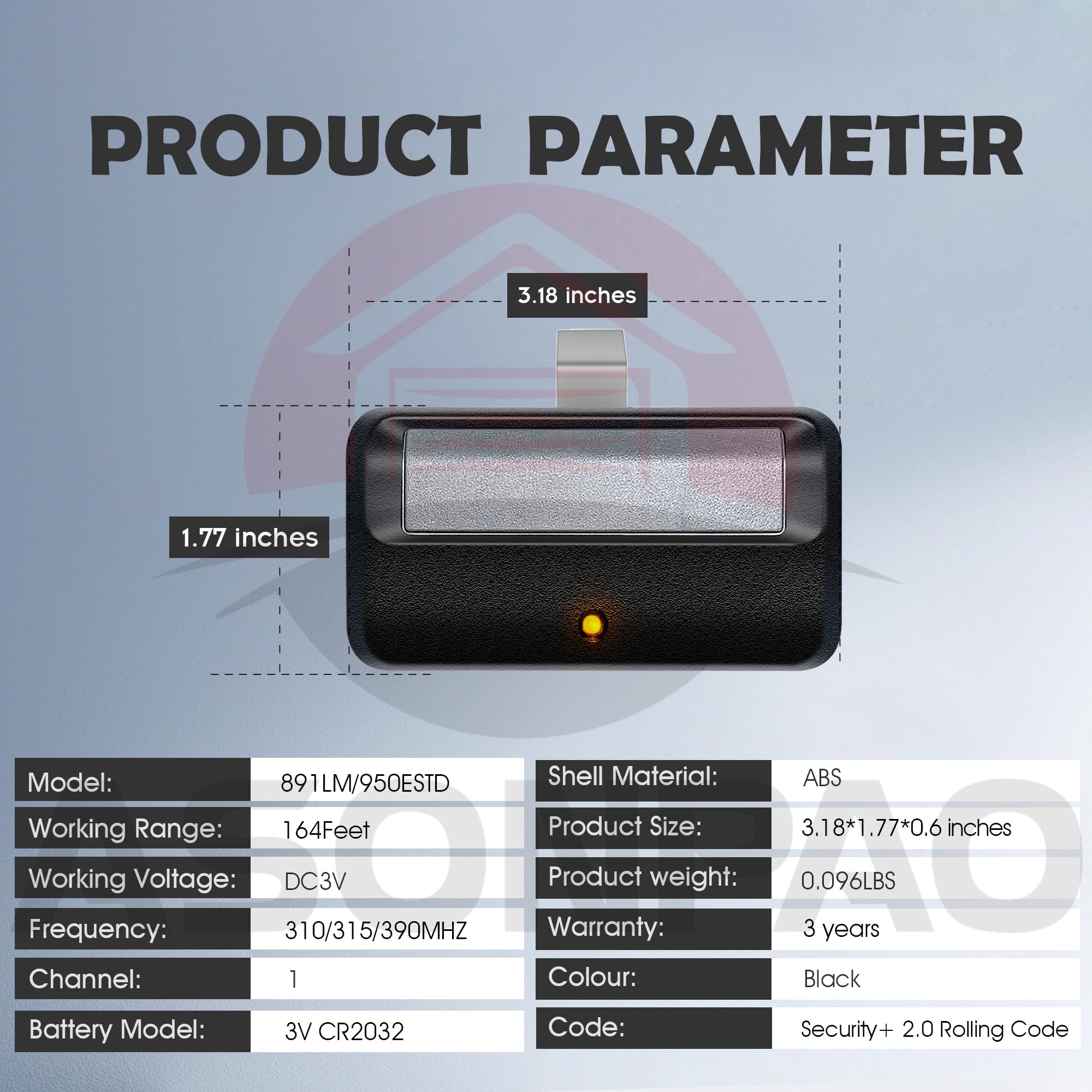 ASONPAO LiftMaster 891LM remote rolling code security graphic