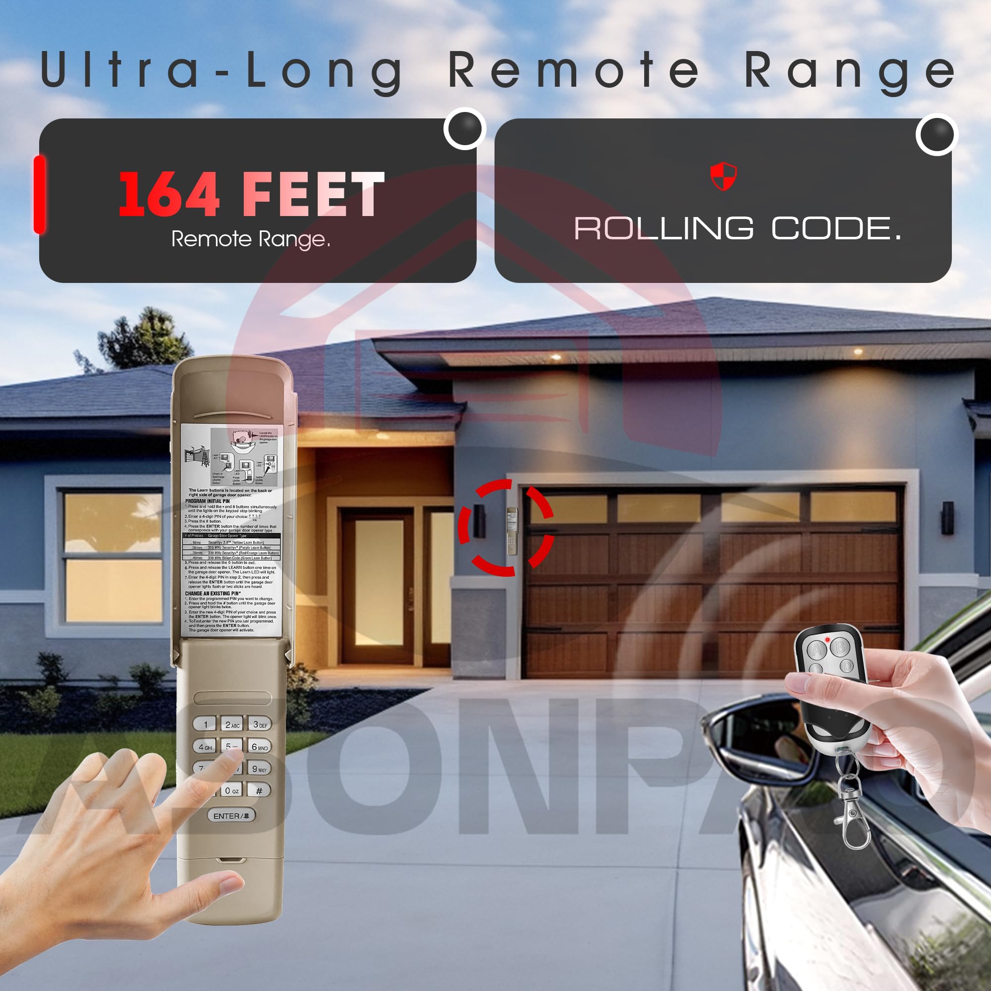 ASONPAO LiftMaster temporary guest password for visitor access.