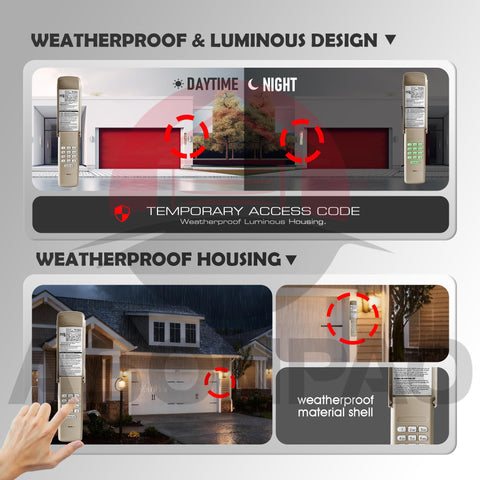 ASONPAO LiftMaster keypad night light aids safe night use.