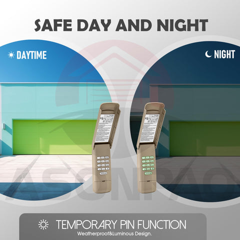 ASONPAO LiftMaster keypad temporary password function for guests