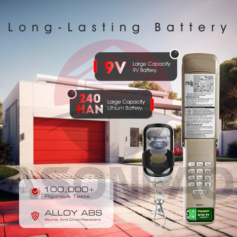 ASONPAO LiftMaster universal compatibility image highlights broad opener support.