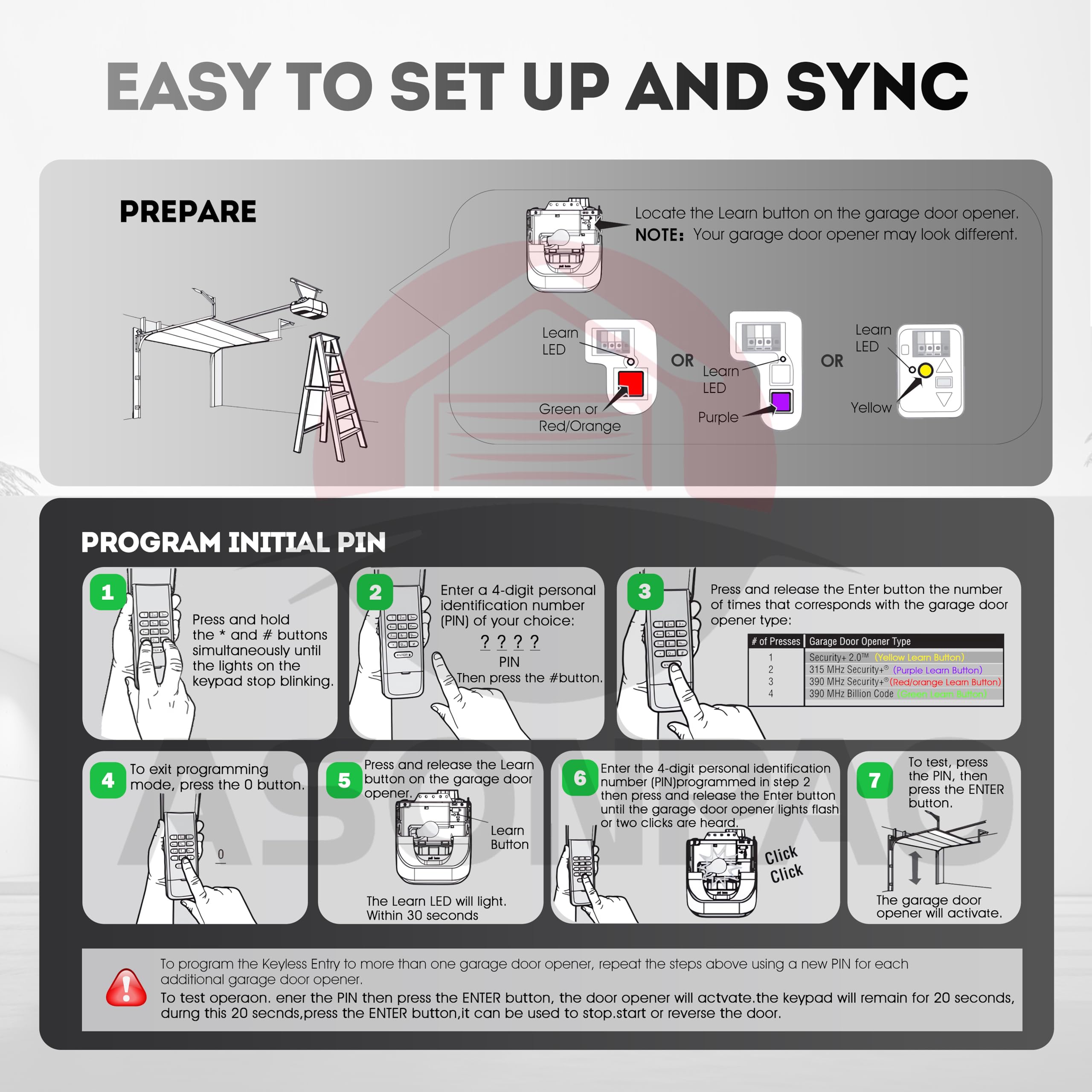 ASONPAO LiftMaster warranty service info and support access
