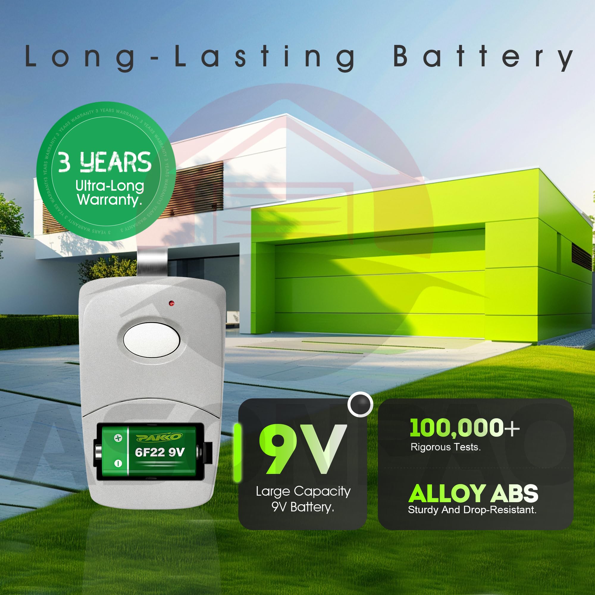 ASONPAO 3X Multi-Code remote with long-range signal for easy gate access