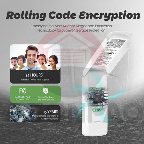 ASONPAO Megacode Keypad night light on improves visibility at night.