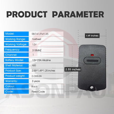 ASONPAO remote easy to setup with compatible gate openers.