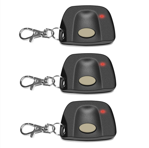 ASONPAO Mighty Mule remote FM135 front view, compact for easy car visor storage.