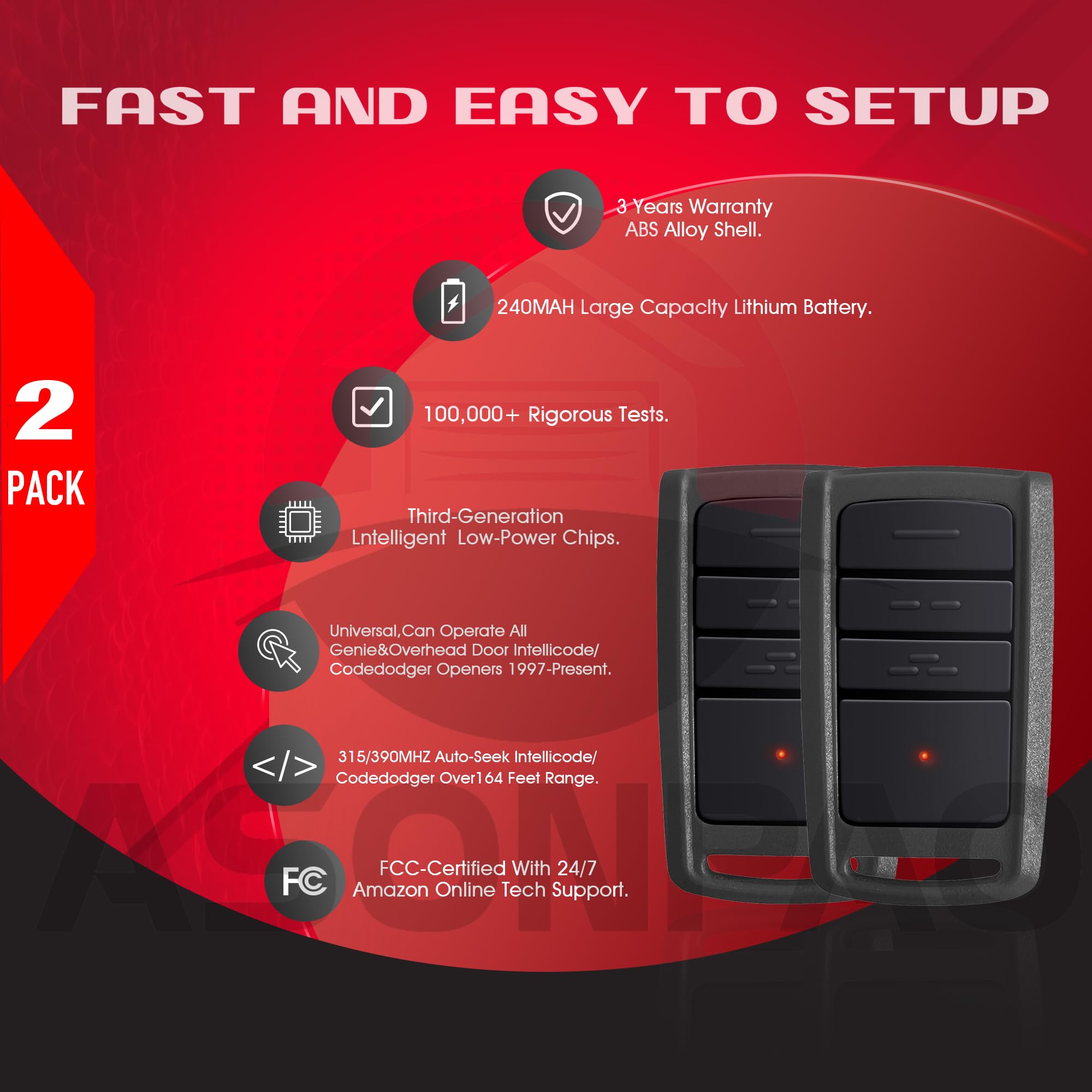 ASONPAO O3T-A remote side view; practical fit for in-car access.