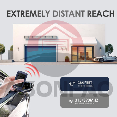 ASONPAO universal compatibility with 1997–present garage door openers.