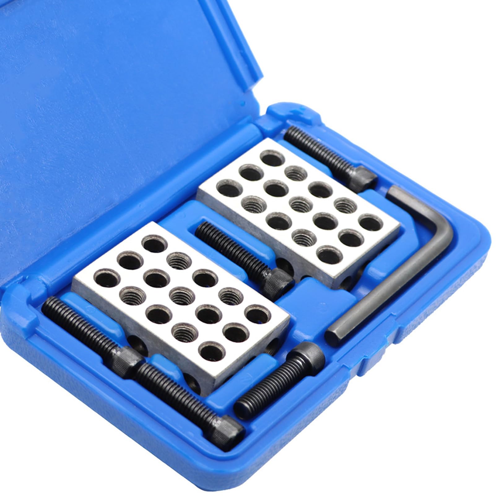 Aspaton pair of 123 blocks front view showing 23-hole pattern for precise alignment