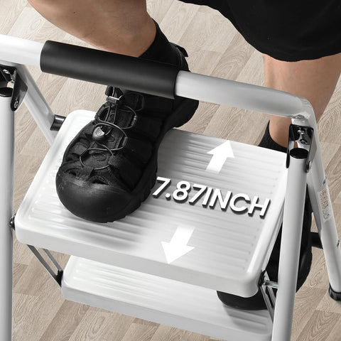 ASPERLAD lightweight steel-aluminum frame keeps the ladder sturdy yet easy to move.