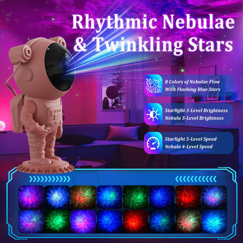 Aspiremit Astronaut Galaxy Projector remote control for easy color and brightness adjustments.