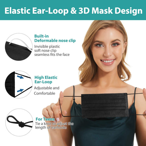 Assacalynn mask with wider earloops reduces ear pressure.