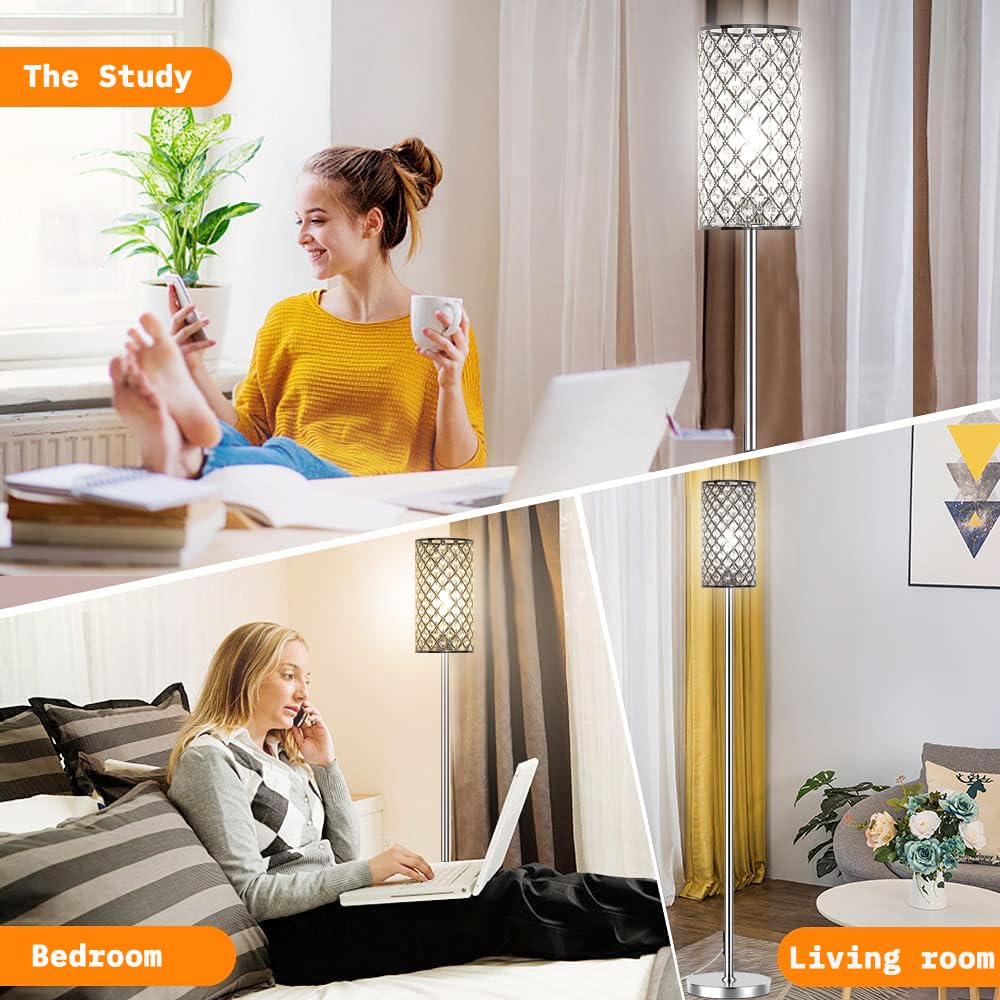 Assemer Crystal Floor Lamp is UL certified for reliable home use.