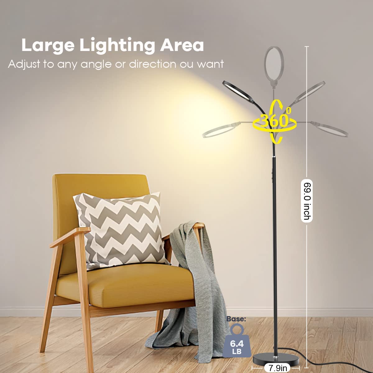 Assemer living room lighting creates ambient, flicker-free atmosphere.