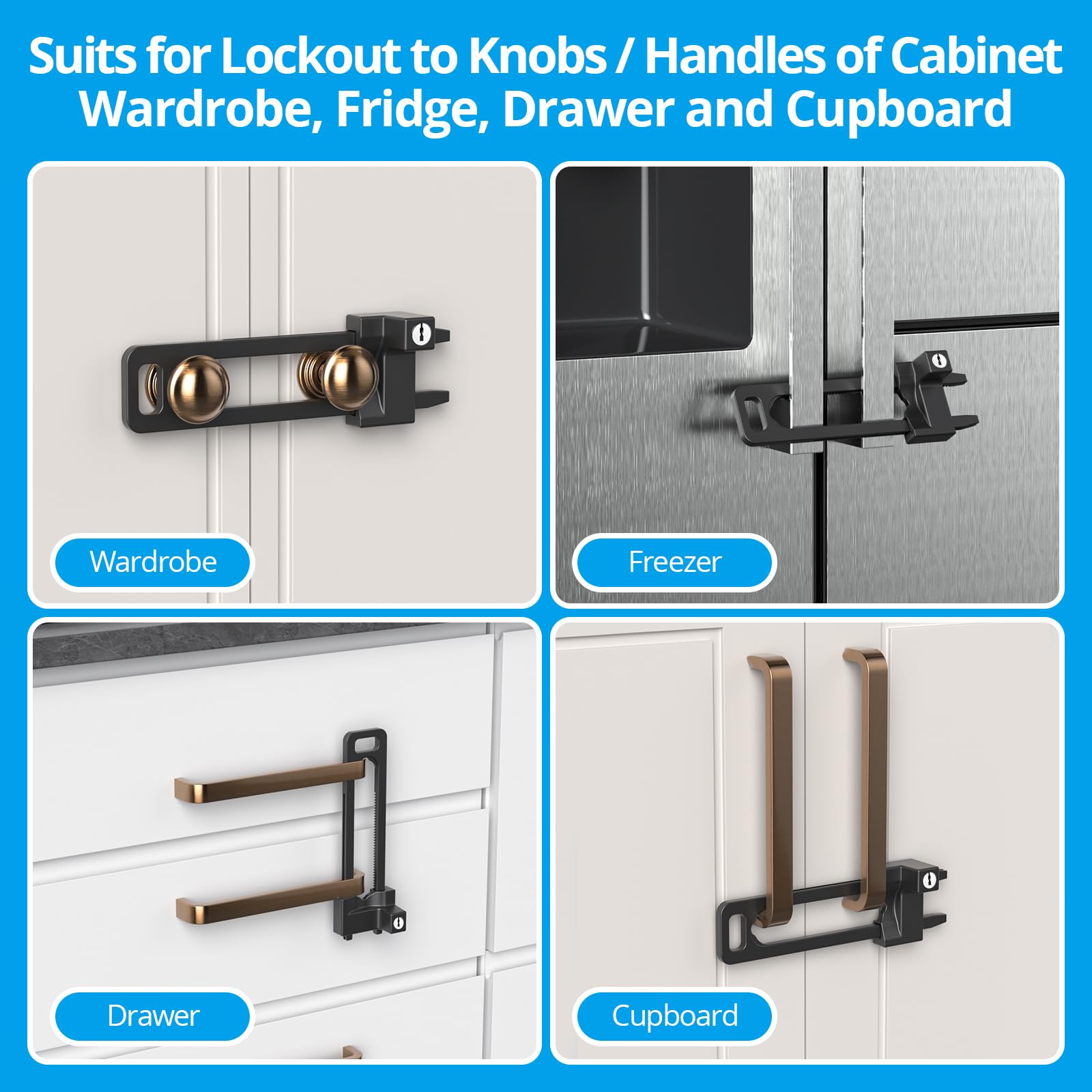 AST Kid-proof cabinet lock helps keep curious little ones safe.