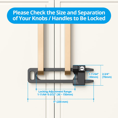 AST No-drill installation cabinet lock slides into the U-shaped bar and locks easily.