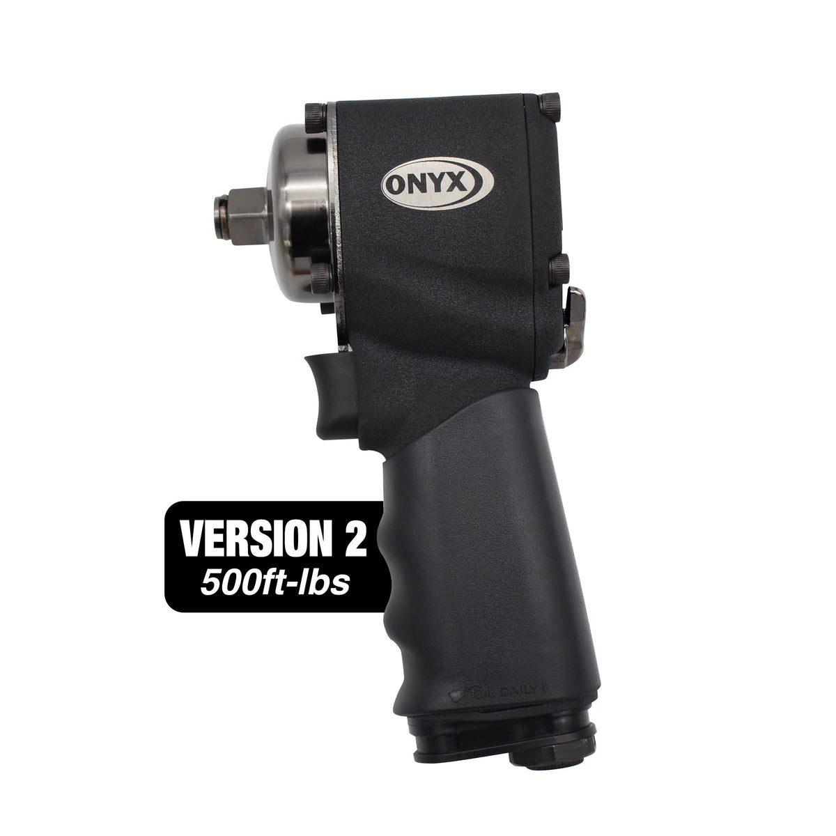 Astro Pneumatic Tool 1822 Onyx Nano Impact wrench side view, compact power for tight spaces.