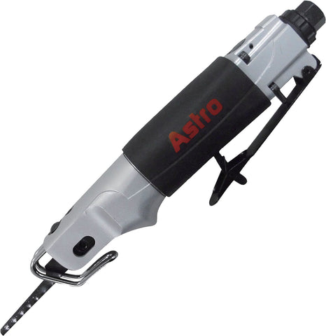 Astro Pneumatic Tool 930 saber saw cutting sheet metal with adjustable blade guide