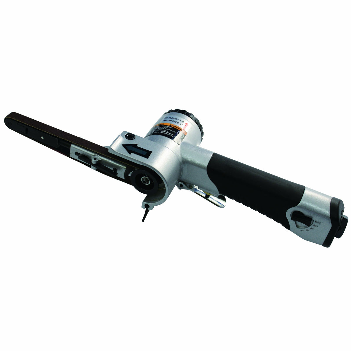 Astro Tools 3036 air belt sander front view for precise metal finishing