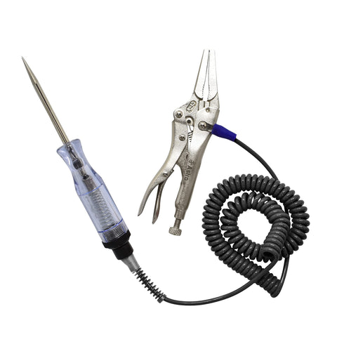 Astro Tools 7762 circuit tester light with locking ground clamp for secure grounding