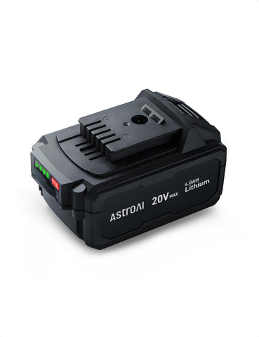 AstroAI 4000mAh 20V battery front view for extended runtime.