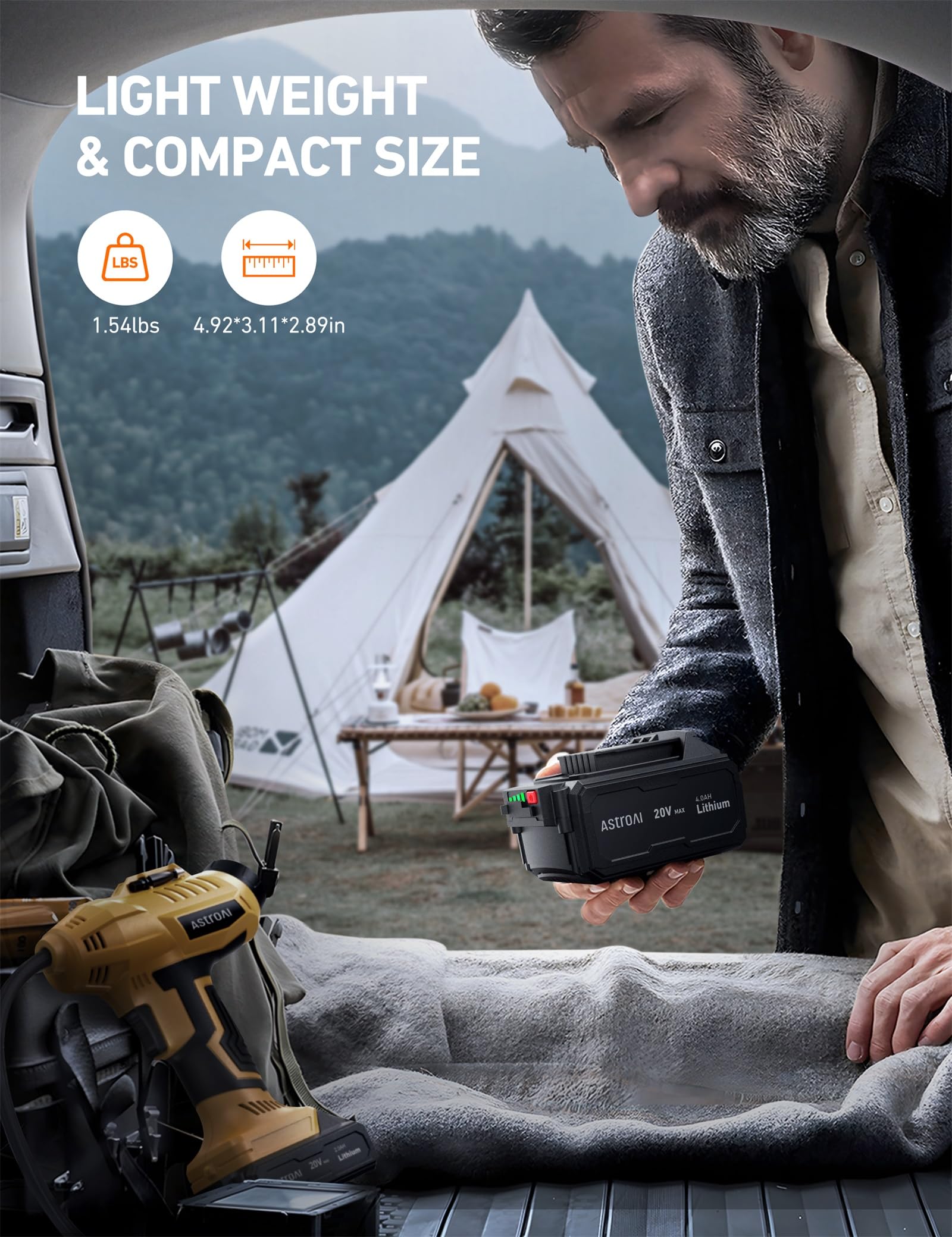 AstroAI battery durable housing for rugged use.