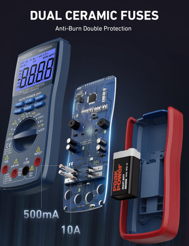 AstroAI fuse tubes highlighting protection against overload for safety.