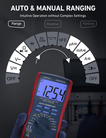 AstroAI kickstand in use for hands-free measurement on the bench.