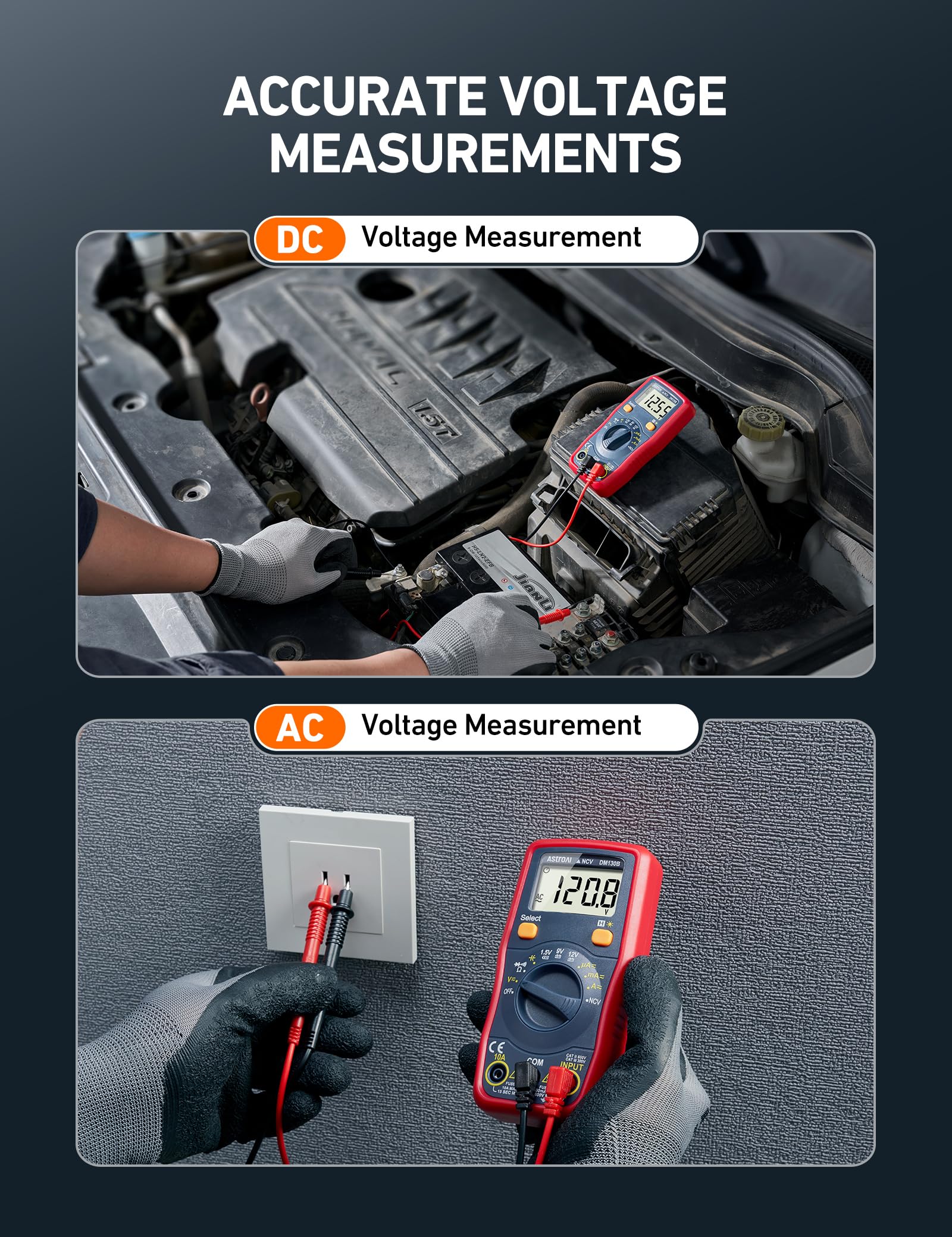 AstroAI auto-ranging DMM simplifies measurement across multiple ranges.