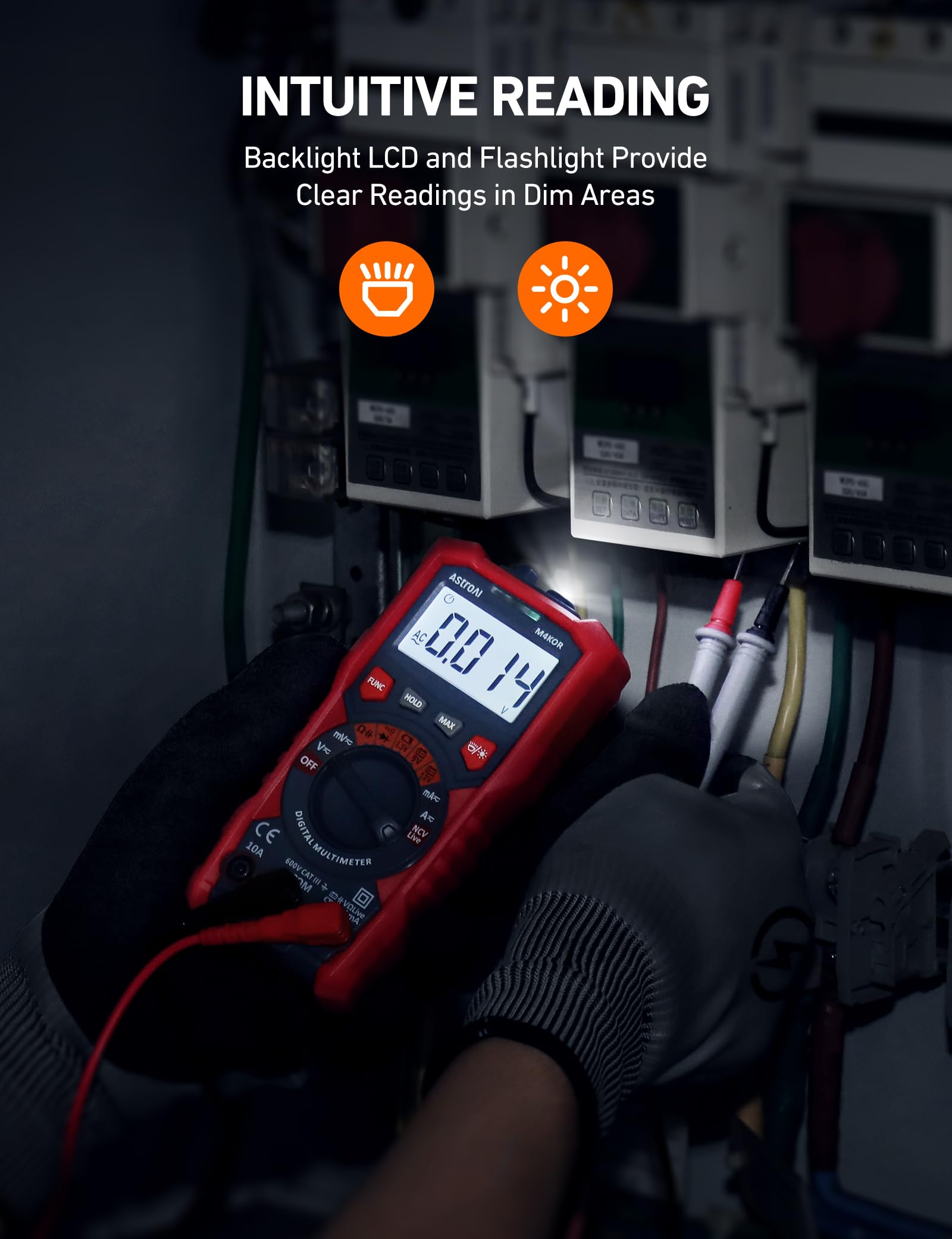 AstroAI M4K0R silicone safety cover protects the meter