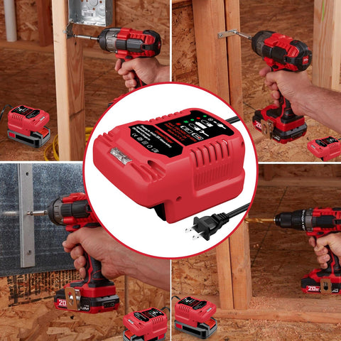 ASUNT 1701C-B 20V charger provides built-in protection against overheating, overcharging, and short circuits.